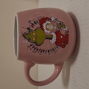 NWOT The Grinch / Cindy Lou Who Pink Christmas Mug